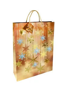 Бумажный пакет с матовой ламинацией с горячим тиснением (33х46х10) (17743) (Феникс-Презент)