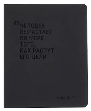 Тетрадь 48 листов в клетку "Человек вырастает по мере того, как растут его цели", Schiller 3092611