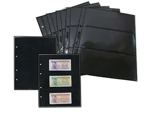 Комплект Листов для бон 200*250мм на чёрной основе на 3 боны 180*80мм, формат Optima 5шт