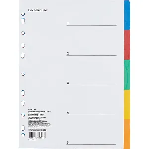 Разделитель А4 5цв ассорти