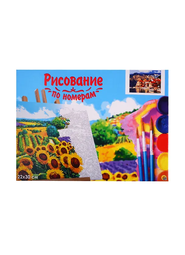 Набор для раскрашивания по номерам ТМ Рыжий Кот Холст с красками 22х30см Город у горных вершин (Арт. HS286) 2809034 — 2