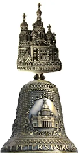 Колокольчик с фигуркой  "Спас-на-Крови" цвет бронза 2955992 — 1