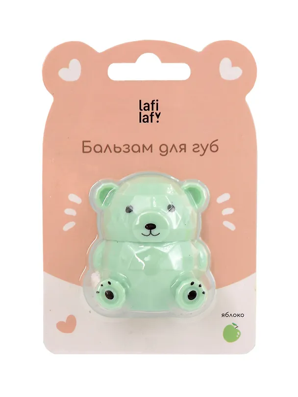 Бальзам для губ «Мишка», яблоко, Lafilaf 3063248 — 2