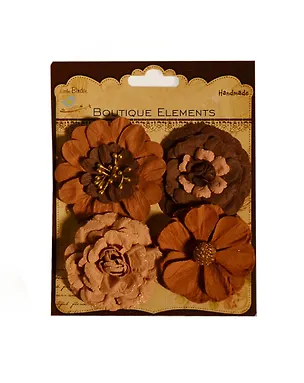 Декоративные цветы из бумаги (QLB003-BR) (4шт.) (упаковка) 2392678