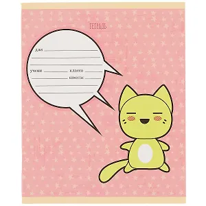 Тетрадь в клетку Unnika, "Я – котенок", 24 листа, в ассортименте