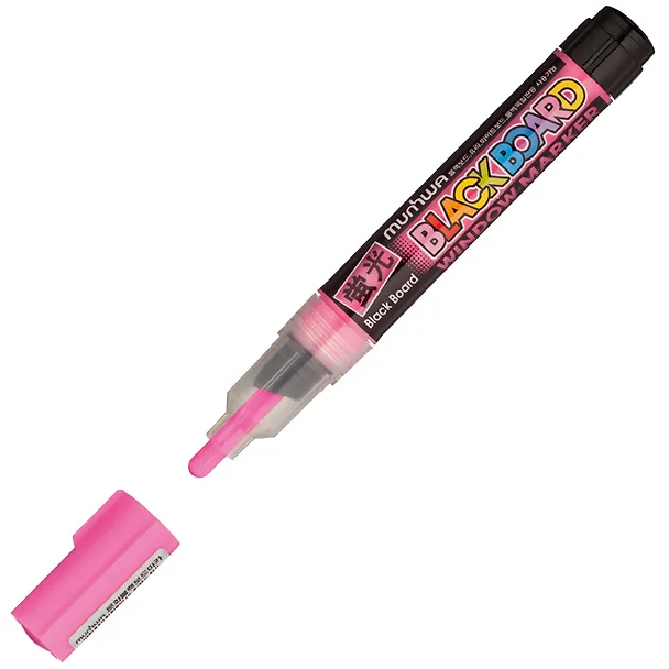 Маркер меловой MunHwa, Black Board Marker, розовый 3 мм 254297 — 4