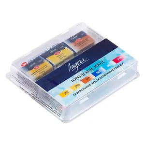 Краски акварельные 06цв 2,5мл "Ладога" Городской этюд, кювет, пласт.кор., ЗХК