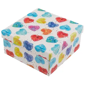 Подарочная коробка «Акварельные сердечки», 15 х 15 см