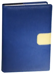 Ежедневник недат. А5 160л "Brussel" синий, иск.кожа, тв.переплет, поролон, застежка, In Folio