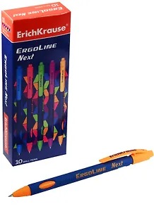 Ручка шариковая Erich Krause, Ultra Glide ErgoLine Next, автоматическая синяя