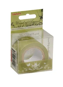 Бумажная клейкая лента с принтом Оливковые узоры (15мм*8м) (SCB490028) (ScrapBerry`s)