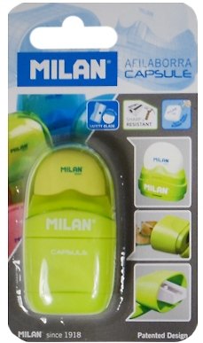 Точилка «Capsule», пластик, Milan с ластиком, в ассортименте 239169 — 1