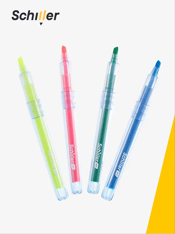 Текстовыделители "ECO", 4 штуки, Schiller 3116044 — 3