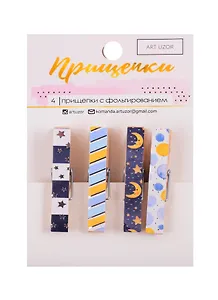 Прищепки декоративные с тиснением «Добрая ночь», 11×7см 3885413