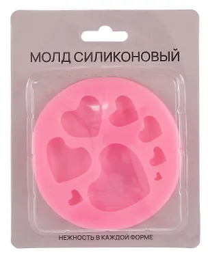 Силиконовый молд Сердечки 3087848
