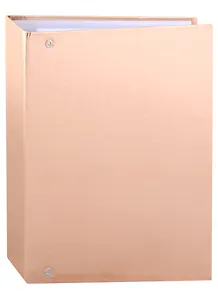 Тетрадь на кольцах в клетку Hatber, "Metallic Золото", 120 листов