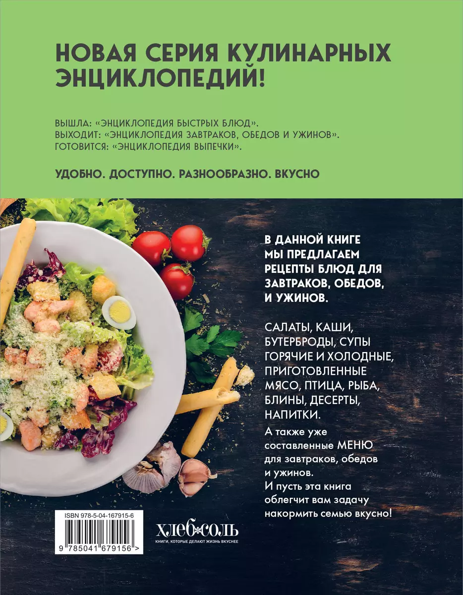 Энциклопедия завтраков, обедов и ужинов - купить книгу с доставкой в  интернет-магазине «Читай-город». ISBN: 978-5-04-167915-6