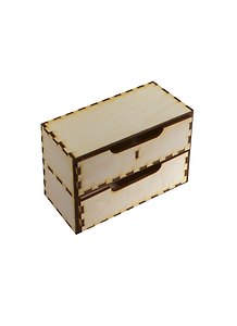 Комод - 2 (2 яруса) (141354) (150х80х100мм) (игрушка из дерева) (упаковка)