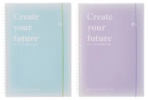 Тетрадь В5 70 листов в клетку "Light and Poem", резинка, в ассортименте, Yoi