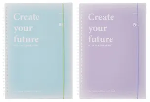 Тетрадь В5 70 листов в клетку "Light and Poem", резинка, в ассортименте, Yoi 3050986