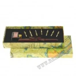 Набор перьевая ручка перья чернильница (557002) (26х11х4) 2323594