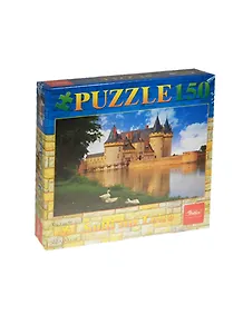 Пазлы 150 А4ф Замок с озером (150П34_08977) (22х33см) (3-99л.) (Hatber) (коробка)