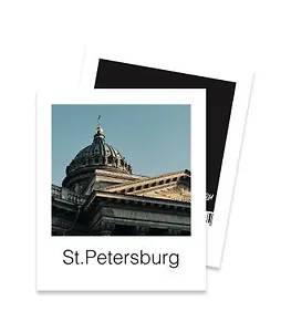 Открытка полароид Казанский собор