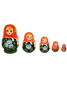 Матрешка 5 предм. расписная авторская "Кубышка", арт. С-203 (39 б/р)
