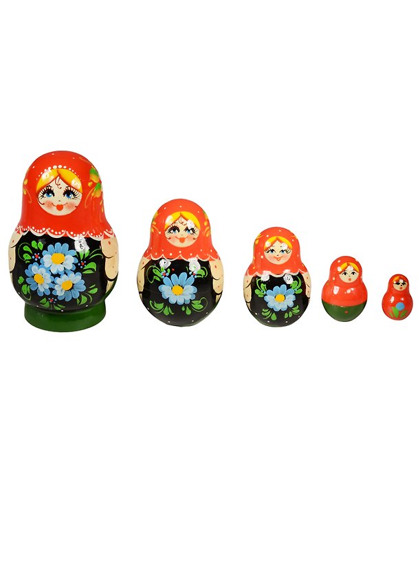 Матрешка 5 предм. расписная авторская "Кубышка", арт. С-203 (39 б/р) 2554903 — 1