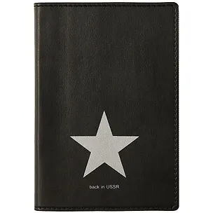 Ежедневник недат. А6 96л "USSR" черный, иск.кожа, мягк.переплет, тисн. фольгой, ляссе, In Folio 252615