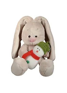 Мягкая игрушка Зайка Ми со снеговичком (15см) (SidXm-128) (Буди Баса)