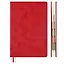 Ежедневник дат. 2026г. А5 176л "Тиволи глосс" красный, кожзам, тв.переплет, блинт.тиснение, офсет, справ.мат-лы, вырубка, закругл.углы, 2 ляссе, инд.уп — 3116501 — 3