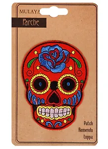 Термонаклейка череп красный (11-34885-SM-02)