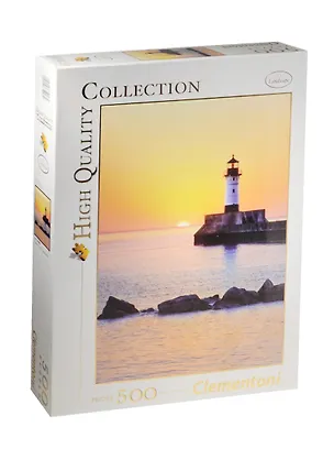 Пазл Clementoni HQ 500 эл. 49*36см. Закат на побережье с маяком 2516441