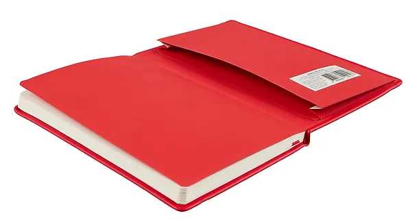 Книга для записей А5 96л кл. "Joy Book. Очень красный" иск.кожа, тонир.блок, скругл.углы, ляссе, резинка, карман на задн.форзаце 3003582 — 4