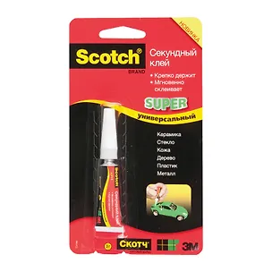 Клей Секунда 03гр, блистер, подвес, Scotch 3M 224825