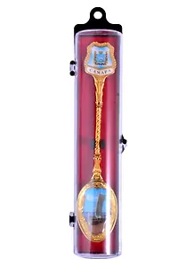 Ложка сувенирная Самара (эмаль, коробка, блистер) (115-55-1)