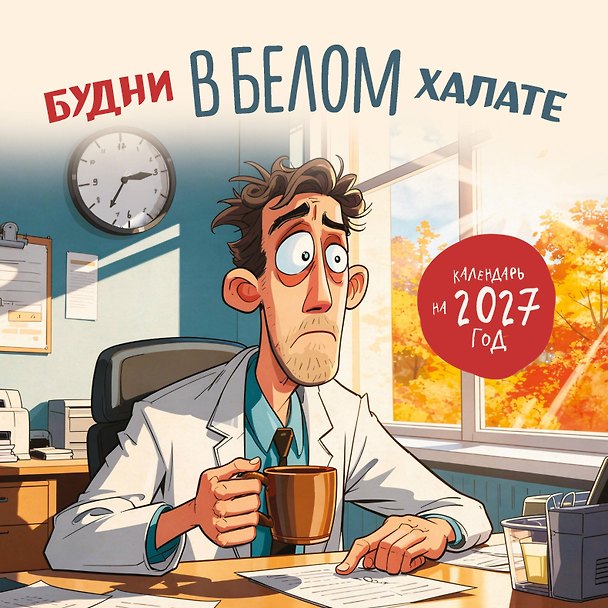Календарь 2027г 300*300 "Будни в белом халате" настенный, на скрепке 3174348 — 1