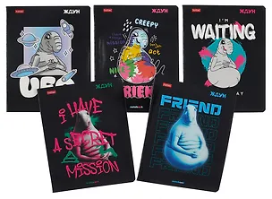 Тетрадь 48л кл. "Ждун" мел.картон, глянц.ламинация, выб.лак, ассорти 3095652