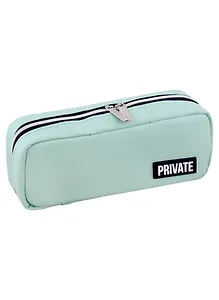 Пенал-косметичка "Private", пастельно-мятный, 21х9х5 см