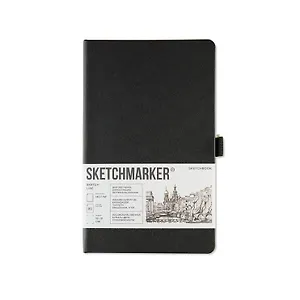 Блокнот для зарисовок 9*14см 80л "Sketchmarker Domino" 140г/м2, 7БЦ, черно-белый