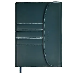 Ежедневник недат. А5 160л "Плезир" морская волна, иск.кожа, тв.переплет, блинт.тиснение, офсет, ляссе