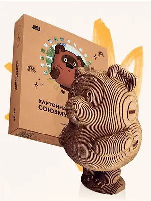 Конструктор из картона Декоративный бюст - 3D пазл Винни-Пух 3122209