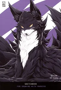 Скетчбук А5 50л для маркеров "Anime cat" 90г/м2, soft touch, склейка