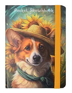 Скетчбук А6 48л "Винсент ван Дог" 80г/м2, тв.обложка, мат.ламинация, резинка