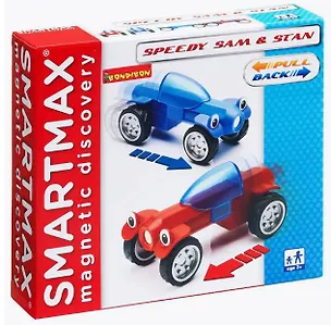 Конструктор магнитный SmartMax "Speedy Sam&Stan", Bondibon 406332