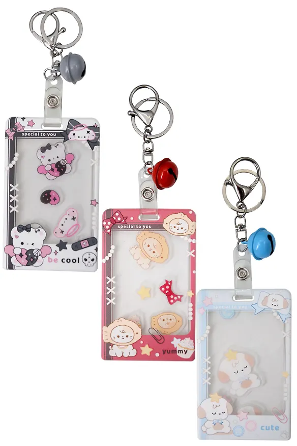 Бейдж 54*98 "Cute" вертикальный, с колокольчиком, пластик, ассорти 3138495 — 1