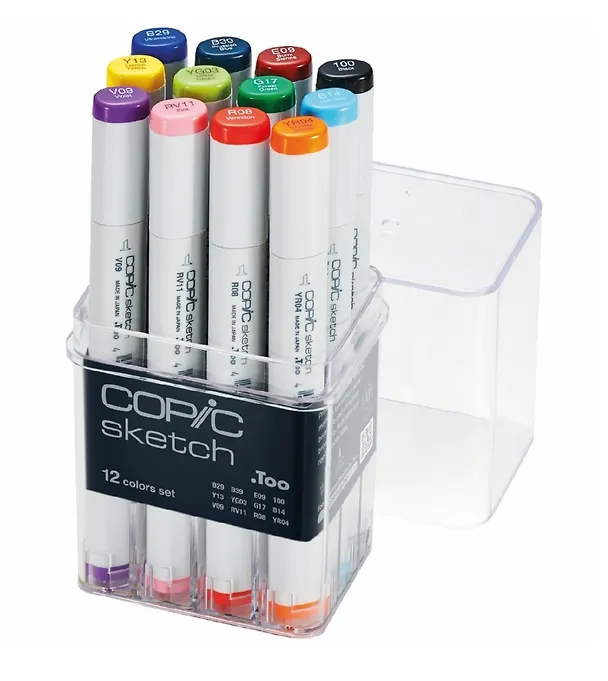 Набор маркеров Copic Sketch основные цвета, 12 цветов 260018 — 1