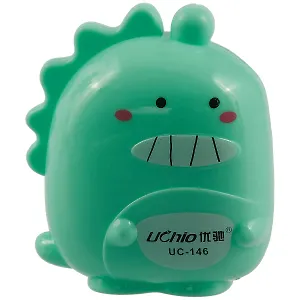 Точилка 2отв."Динозаврик" ассорти, пластик