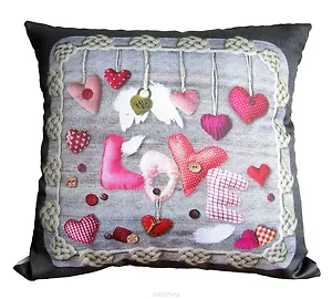 Подушка декоративная Сердечки любви (35х35) (PLW-35 Love)